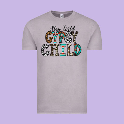 Stay Wild Gypsy Child Vintage Tee Designed By Cowhidedigitalart
