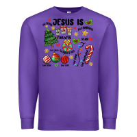 Purple religious christmas Premium Sweatshirt - MaliasSmallBusiness