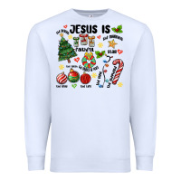 White religious christmas Premium Sweatshirt - MaliasSmallBusiness