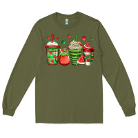 Army Green watermelon coffee Long Sleeve Tee - Jasminsmagicworld