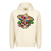 Sandshell mexican skull sombrero roses cactus serape Premium Hoodie - Artiststas