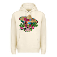 Tofu mexican skull sombrero roses cactus serape Premium Hoodie - Artiststas