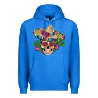 True Royal mexican skull sombrero roses cactus serape Premium Hoodie - Artiststas