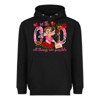 Black with god all things are possible Heavyweight Hoodie - NancyCooperArtShop