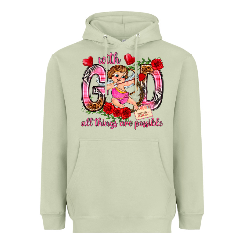 With God All Things Are Possible Heavyweight Hoodie by NancyCooperArtShop | Teevron