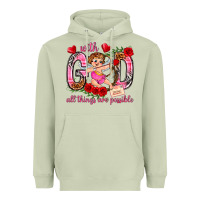 Matcha with god all things are possible Heavyweight Hoodie - NancyCooperArtShop
