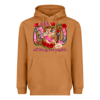Meerkat with god all things are possible Heavyweight Hoodie - NancyCooperArtShop