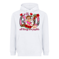 White with god all things are possible Heavyweight Hoodie - NancyCooperArtShop