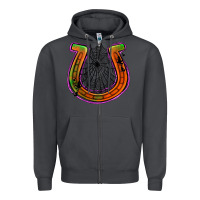 Smoke halloween  horseshoe Zipper Hoodie - Jasminsmagicworld