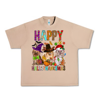 Burro Happy hallothankmas dog Urban Heavy Tee - FaDigitalArtStudio