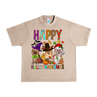 French Oak Happy hallothankmas dog Urban Heavy Tee - FaDigitalArtStudio