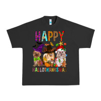 Pigment Black Happy hallothankmas dog Urban Heavy Tee - FaDigitalArtStudio