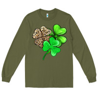 Army Green three clover Long Sleeve Tee - AdoDesignShop