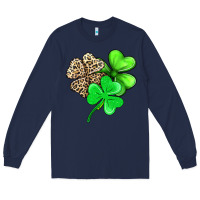 Navy three clover Long Sleeve Tee - AdoDesignShop