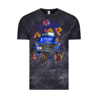 Cloud Black western fourth of july truck Vintage Tee - FaDigitalArtStudio