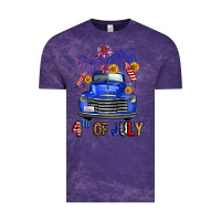 Cloud Purple western fourth of july truck Vintage Tee - FaDigitalArtStudio
