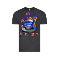 Vintage Black western fourth of july truck Vintage Tee - FaDigitalArtStudio