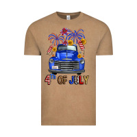 Vintage Coffee western fourth of july truck Vintage Tee - FaDigitalArtStudio