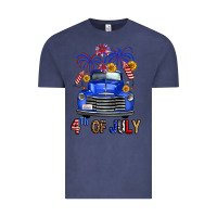Vintage Denim western fourth of july truck Vintage Tee - FaDigitalArtStudio