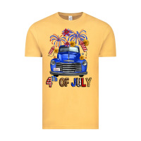 Vintage Mustard western fourth of july truck Vintage Tee - FaDigitalArtStudio
