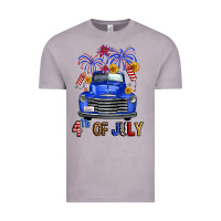 Vintage Zinc western fourth of july truck Vintage Tee - FaDigitalArtStudio