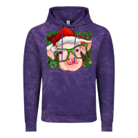 Cloud Purple christmas pig Vintage Hoodie - RanaPortraitStore