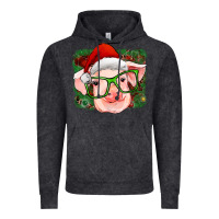 Vintage Black christmas pig Vintage Hoodie - RanaPortraitStore