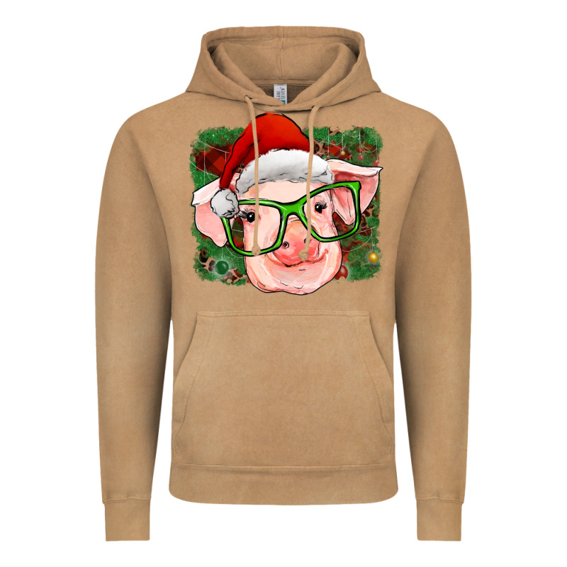 Christmas Pig Vintage Hoodie by RanaPortraitStore | Teevron