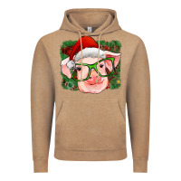 Vintage Coffee christmas pig Vintage Hoodie - RanaPortraitStore