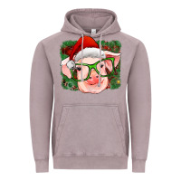 Vintage Zinc christmas pig Vintage Hoodie - RanaPortraitStore
