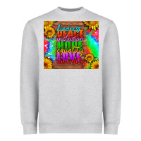 Heather Grey kindness peace inclusion hope equality love diversity Heavyweight Sweatshirt - HRA Design Shop