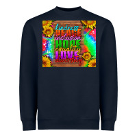 Navy kindness peace inclusion hope equality love diversity Heavyweight Sweatshirt - HRA Design Shop