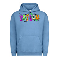 Pigment Pebble Blue Personalized Halloween Urban Hoodie - NancyCooperArtShop