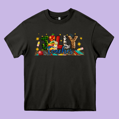 Christmas Jolly Teacher Heavy Core Tee Designed By Artiststas