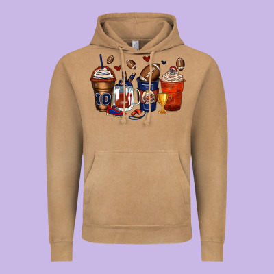American Football Coffee Cups Vintage Hoodie Designed By Zillion Design Studio