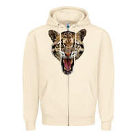 Sandshell ocelot head Zipper Hoodie - LillyAllenDesigns
