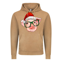 Vintage Camel christmas pig with santa claus hat Vintage Hoodie - RanaPortraitStore