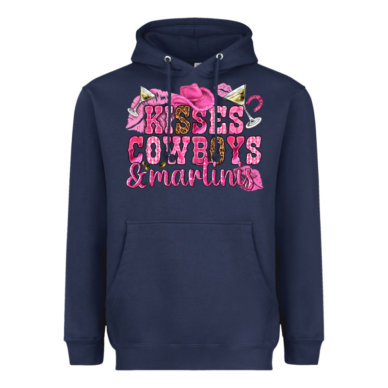 Kisses Cowboys Martinis Heavyweight Hoodie by NancyCooperArtShop | Teevron