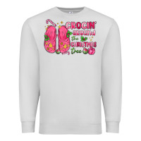 Dove Grey crocin' around the christmas tree Premium Sweatshirt - MaliasSmallBusiness