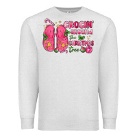 Oatmeal Heather crocin' around the christmas tree Premium Sweatshirt - MaliasSmallBusiness