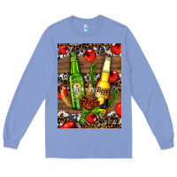 Colony Blue beer bottles with wheat and barley Long Sleeve Tee - AdoDesignShop