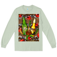 Matcha beer bottles with wheat and barley Long Sleeve Tee - AdoDesignShop