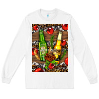 White beer bottles with wheat and barley Long Sleeve Tee - AdoDesignShop