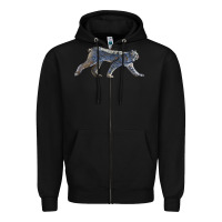 Black canada lynx Zipper Hoodie - LillyAllenDesigns