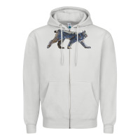 Dove Grey canada lynx Zipper Hoodie - LillyAllenDesigns