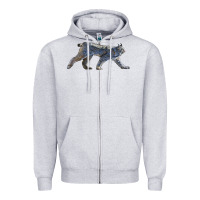 Heather Grey canada lynx Zipper Hoodie - LillyAllenDesigns