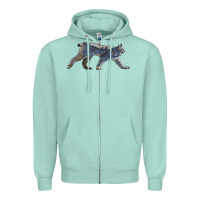 Seafoam canada lynx Zipper Hoodie - LillyAllenDesigns