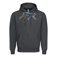 Smoke canada lynx Zipper Hoodie - LillyAllenDesigns