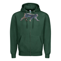 Sports Green canada lynx Zipper Hoodie - LillyAllenDesigns