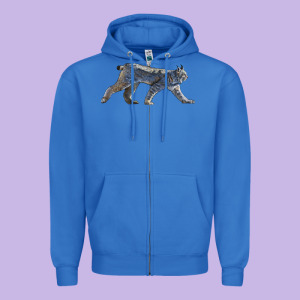 Canada Lynx Zipper Hoodie Designed By Lillyallendesigns